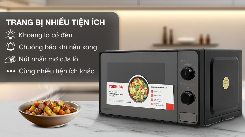 Lò vi sóng Toshiba MM2-MM20PE(BM)VN 20 lít - Tiện ích
