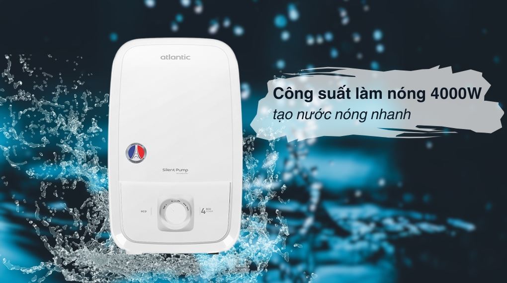 Máy nước nóng trực tiếp Atlantic 4000W Tempo Lite 4000 PU - 811023 - Công suất