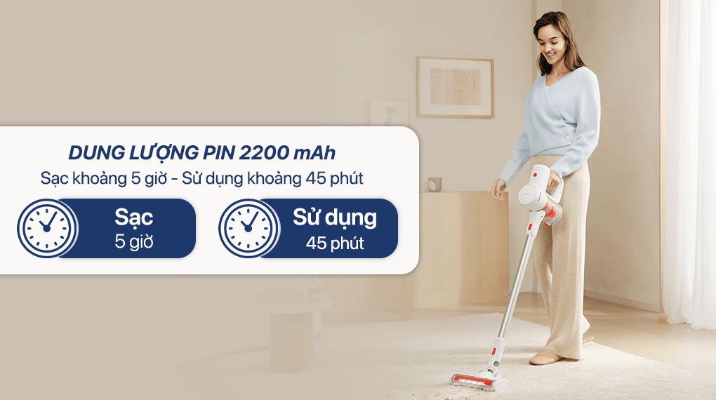 Dung lượng pin - Máy hút bụi không dây Xiaomi G20 Lite BHR8195EU