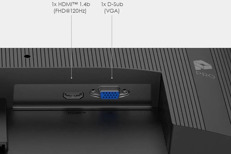 Màn hình MSI Pro MP225 E12VL - Cổng kết nối đáp ứng nhu cầu sử dụng phổ biến