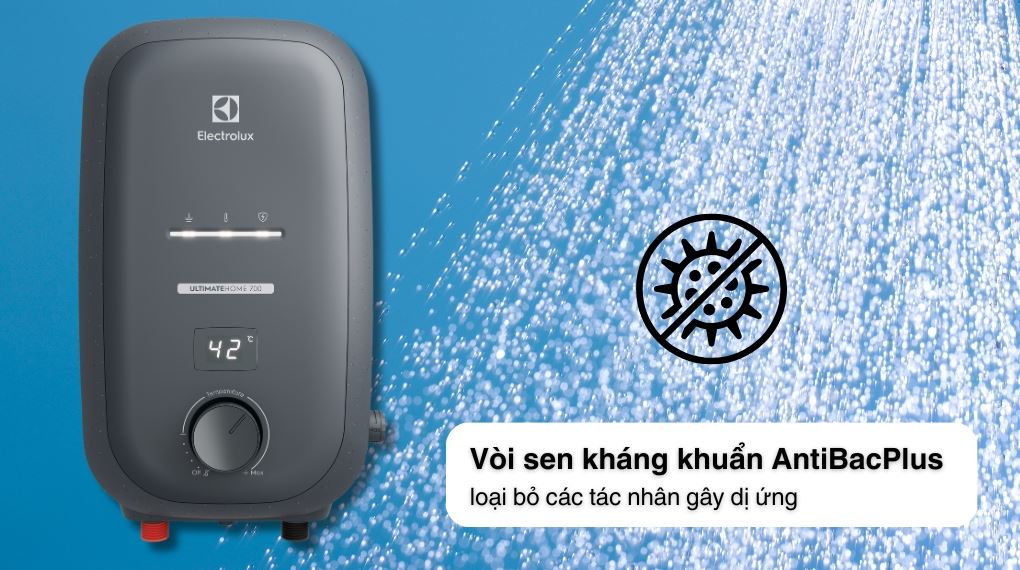 Máy nước nóng trực tiếp Electrolux 4500W EWE451RB-G6 - Chế độ diệt khuẩn