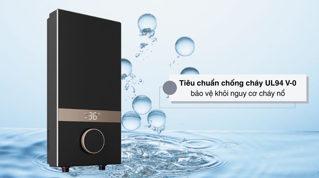 Máy nước nóng trực tiếp Toshiba 4500W TWH-45EMCPVN(K)-CB - Tiêu chuẩn chống cháy UL94 V-0