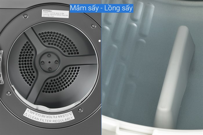 Máy sấy thông hơi Aqua 8 Kg AQH-V800H SS — ảnh 8
