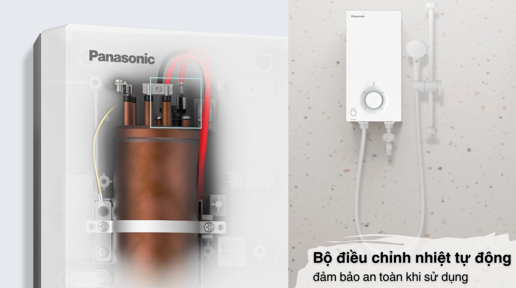 Máy nước nóng trực tiếp Panasonic 4500W DH-4VS1VW - Bộ điều chỉnh nhiệt tự động