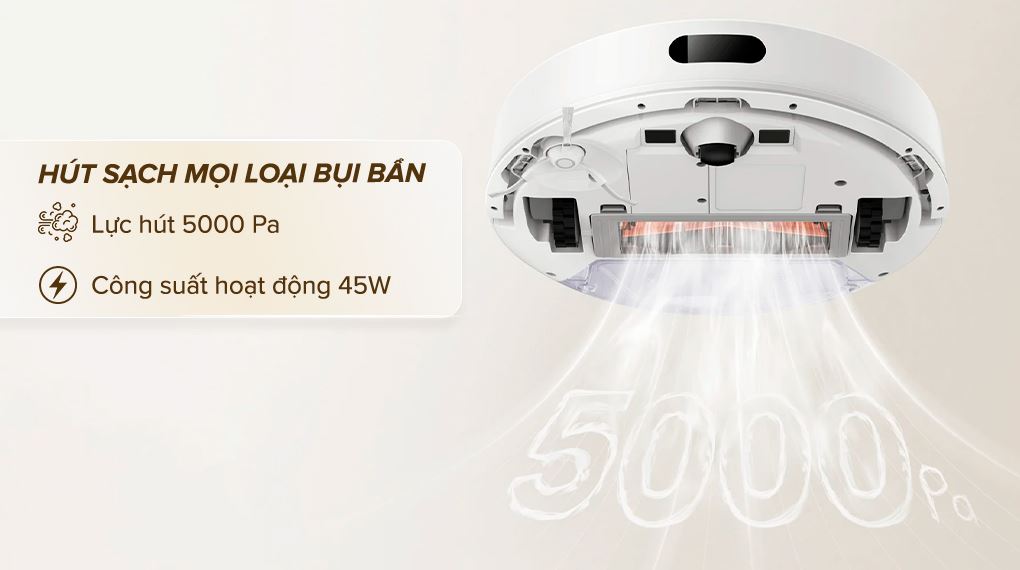 Robot hút bụi lau nhà Xiaomi Vacuum S20 - Công suất, lực hút