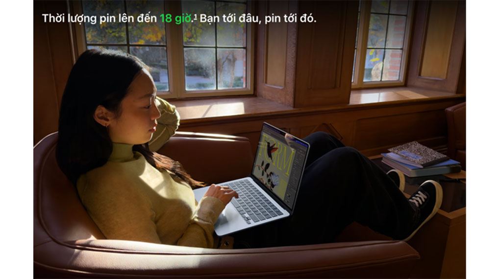 MacBook Pro có thời lượng pin ấn tượng, đáp ứng tốt nhu cầu làm việc và giải trí liên tục trong nhiều giờ