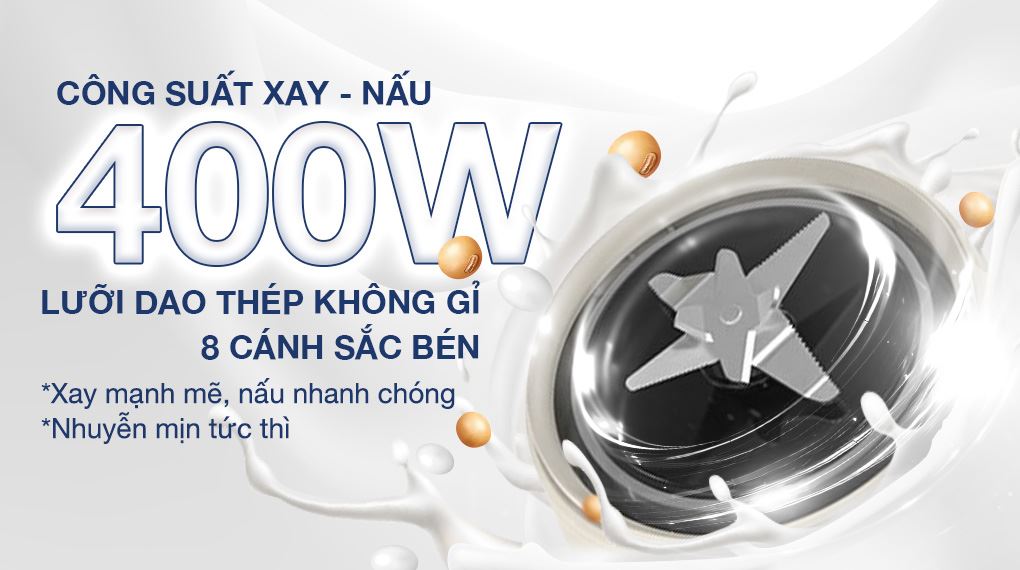 Công suất và lưỡi dao - Máy làm sữa hạt đa năng Sunhouse SHD5261