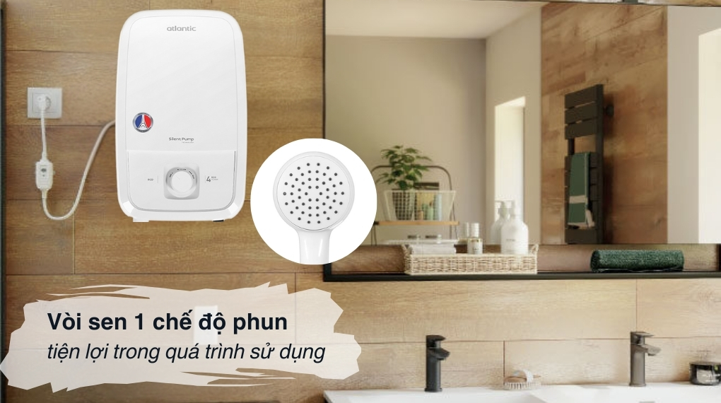 Máy nước nóng trực tiếp Atlantic 4000W Tempo Lite 4000 PU - 811023 - Tiện ích