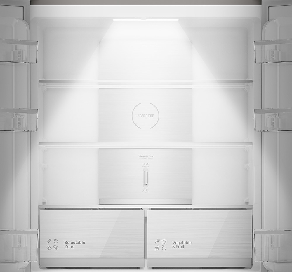 Hệ thống đèn LED tiết kiệm điện giúp quan sát thực phẩm dễ dàng