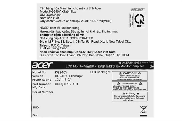 Acer Gaming Nitro 23.8 inch Full HD KG240Y X1 — ảnh 10