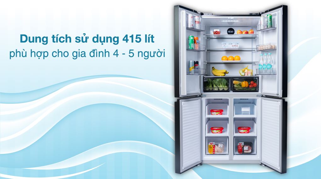 Tủ lạnh Funiki Inverter 415 lít Multi Door HR M8415SB - Dung tích sử dụng
