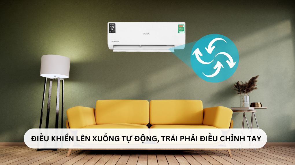 Máy lạnh AQUA Inverter 1 HP AQA-RV10QA3 - Cơ chế thổi gió
