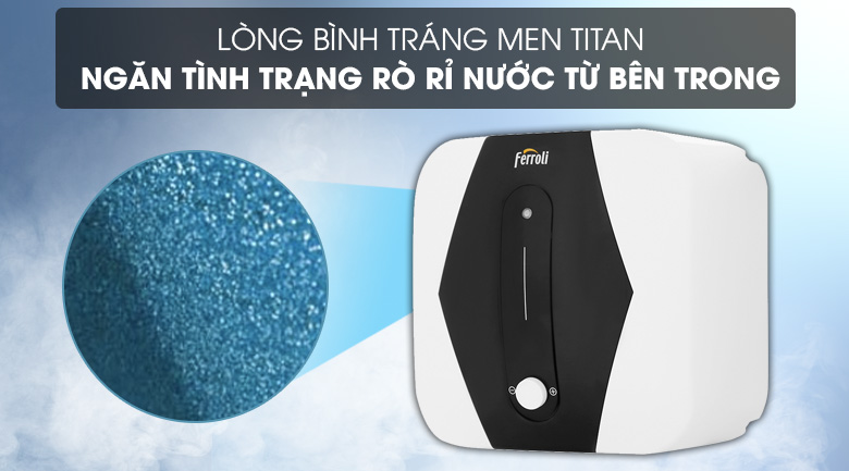 Lòng bình tráng men Titan - Bình nước nóng gián tiếp Ferroli MIDO 20L SQ