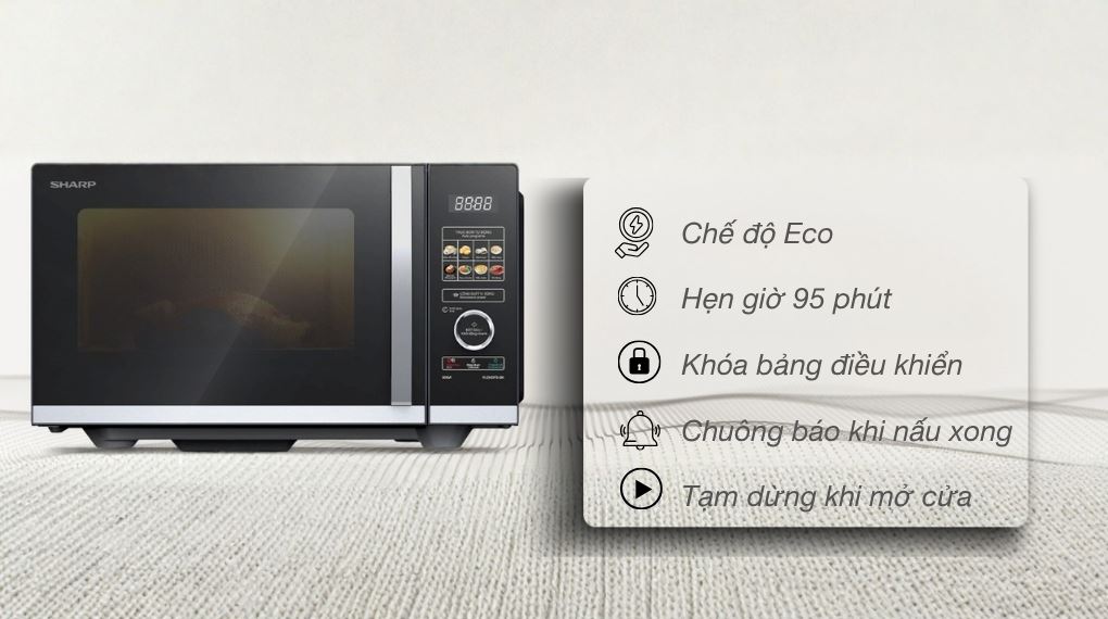 Tiện ích - Lò vi sóng Sharp R-2343FB-BK 23 lít