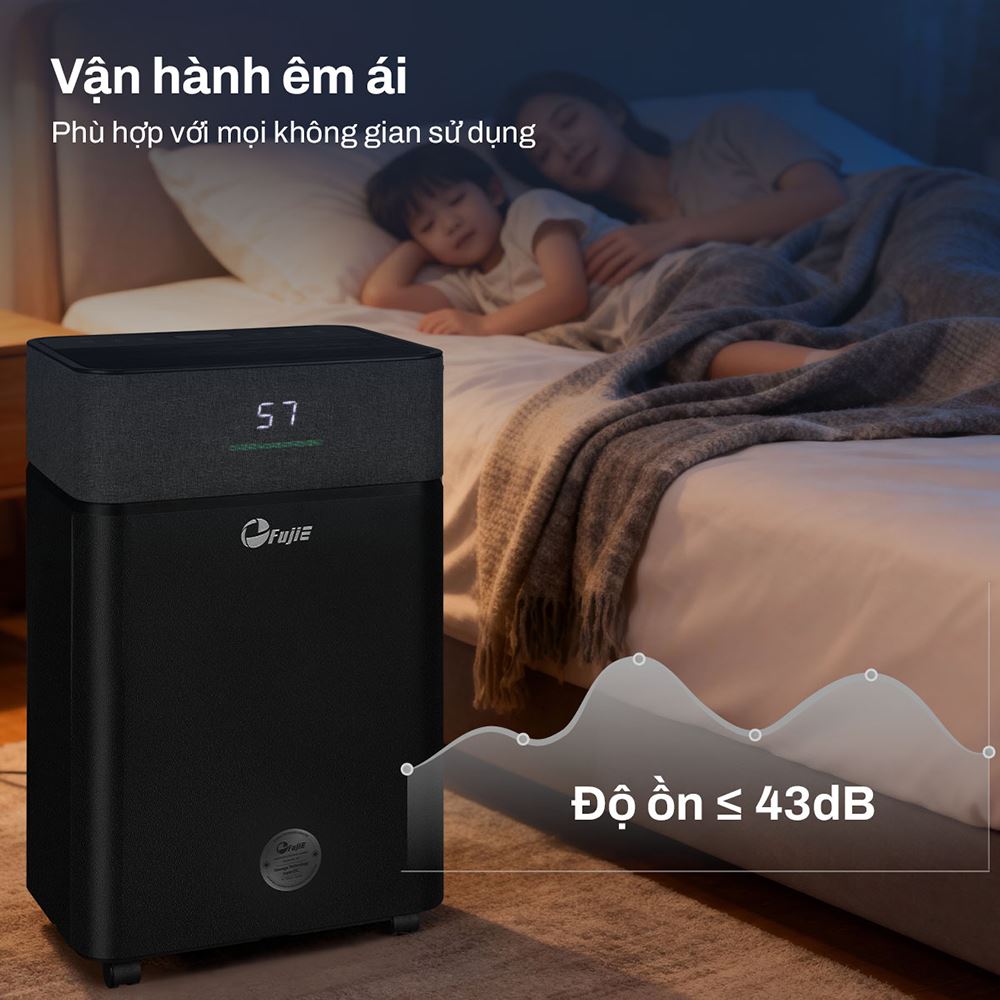 Máy hút ẩm FujiE HM-916ED - Độ ồn