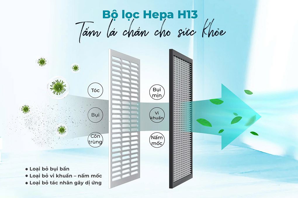 Máy hút ẩm kết hợp lọc không khí Nagakawa NAD8668 - Bộ lọc