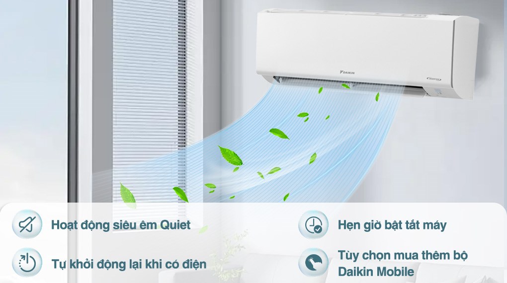 Máy lạnh Daikin Inverter 1 HP ATKB25YVMV - Tiện ích