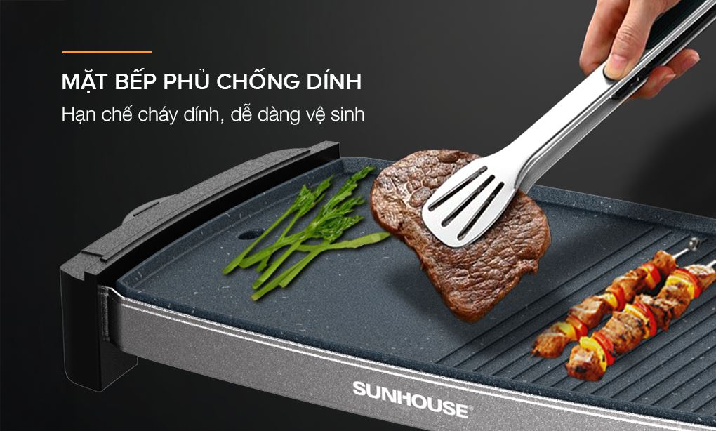 Chống dính - Bếp nướng điện Sunhouse SHD4612
