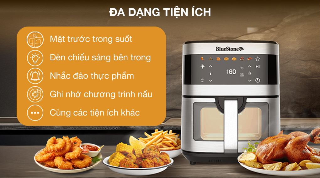 Nồi chiên không dầu BlueStone AFB-5886 9 lít - Tiện ích