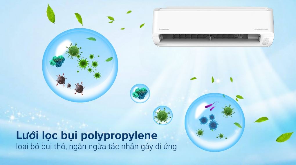 Lưới lọc Máy lạnh Sharp Inverter 1 HP AH-X10DEW