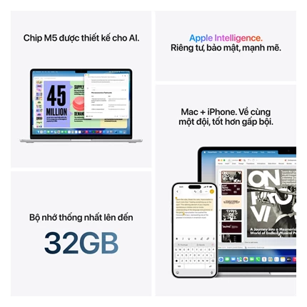 MacBook Air M5 13 inch 10CPU 8GPU 16GB/512GB — ảnh 9