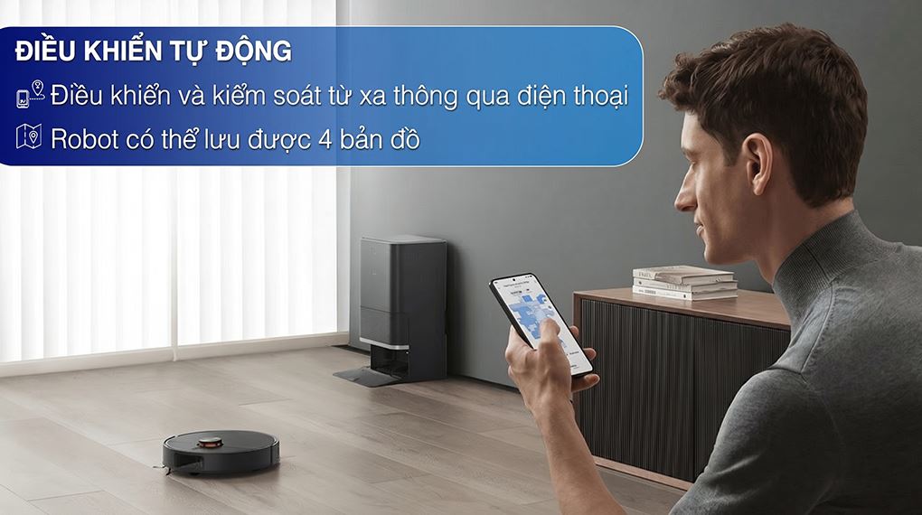 Điều khiển qua app - Robot hút bụi lau nhà Xiaomi X20 Max
