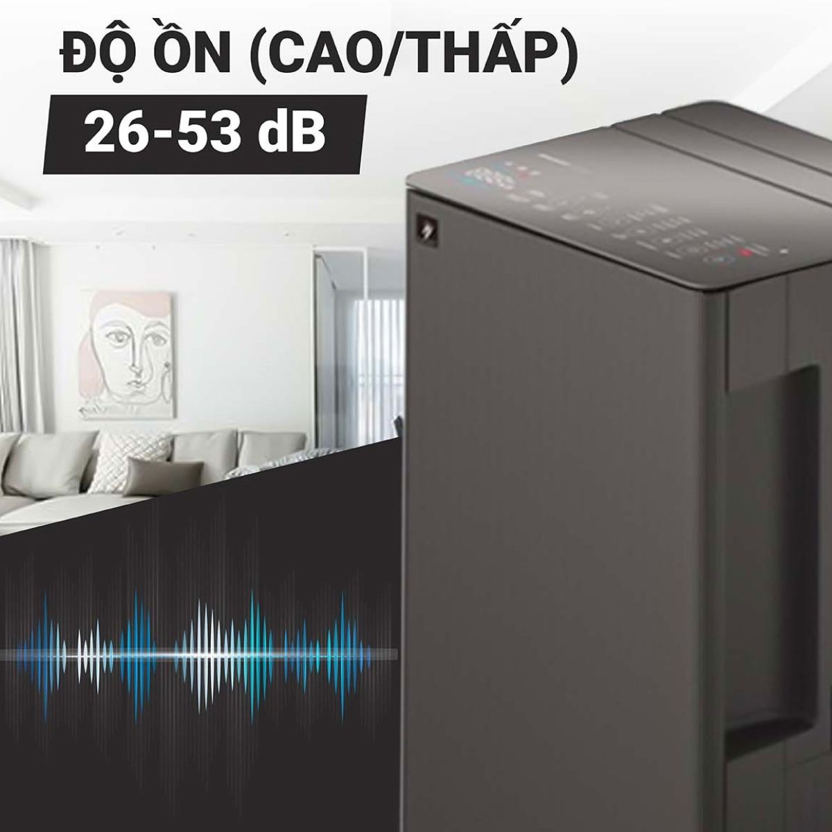 Máy hút ẩm và lọc không khí Sharp DW-T30FV-H 30L — ảnh 4