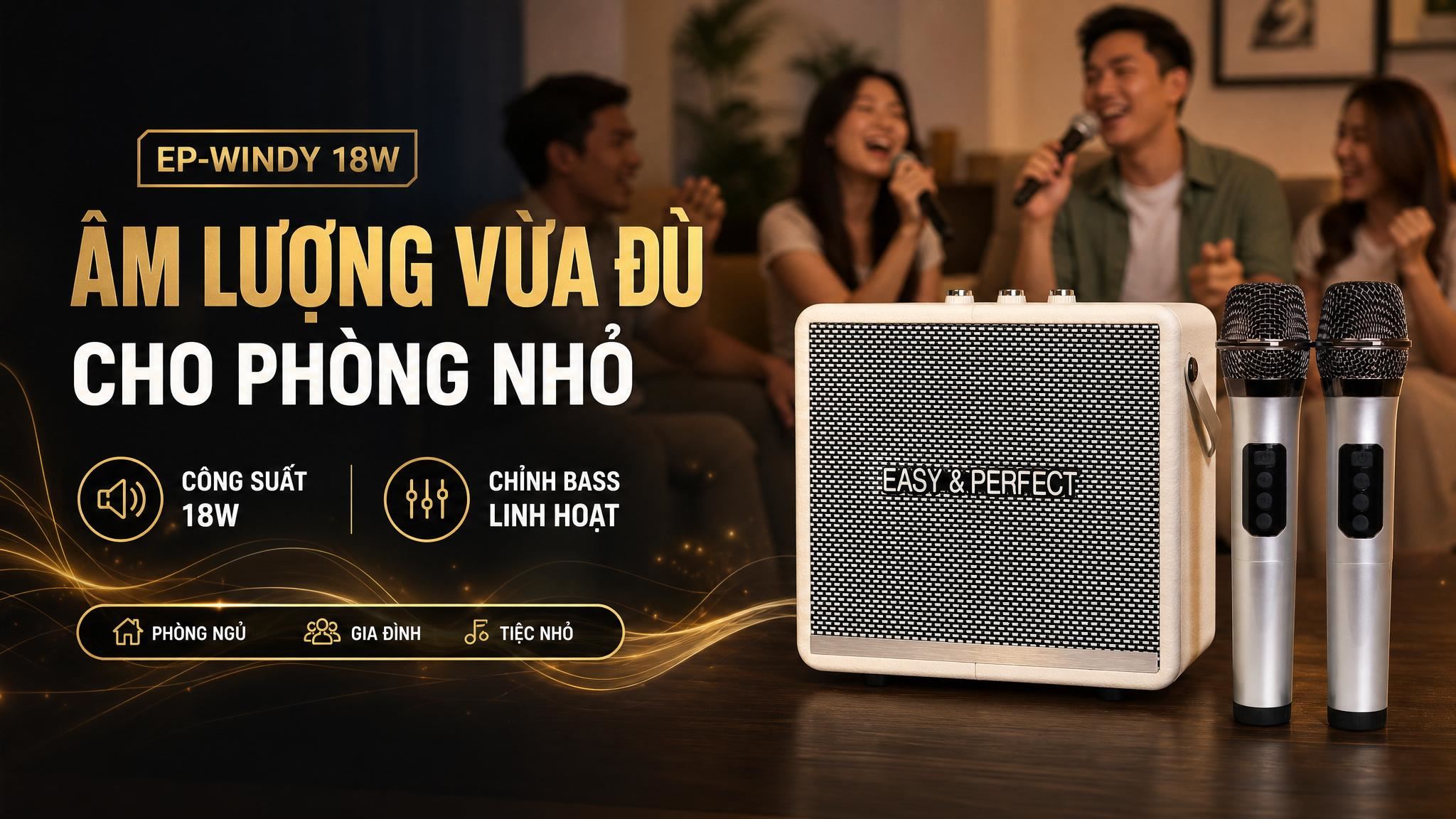 Loa karaoke xách tay Easy & Perfect EP-Windy 18W