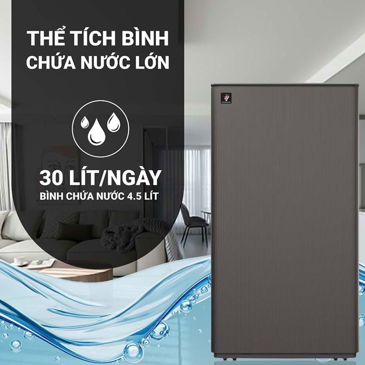 Máy hút ẩm và lọc không khí Sharp DW-T30FV-H 30L — ảnh 2