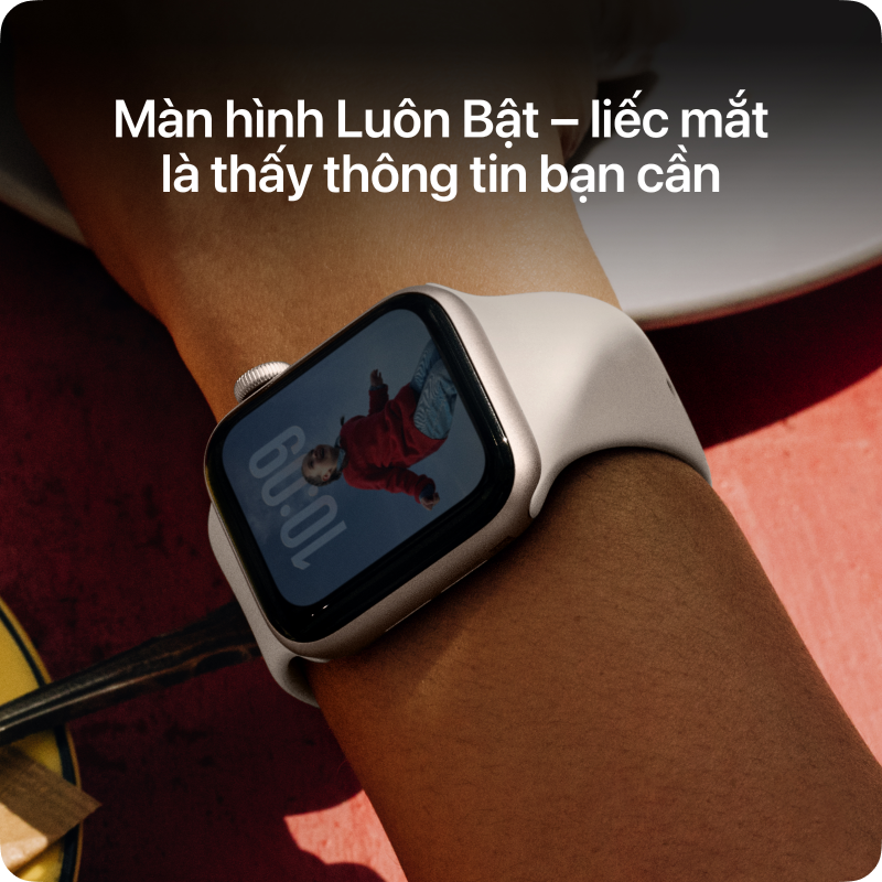 Apple Watch SE 3 GPS 44mm Viền nhôm Ánh sao Dây cao su Ánh sao S/M — ảnh 5