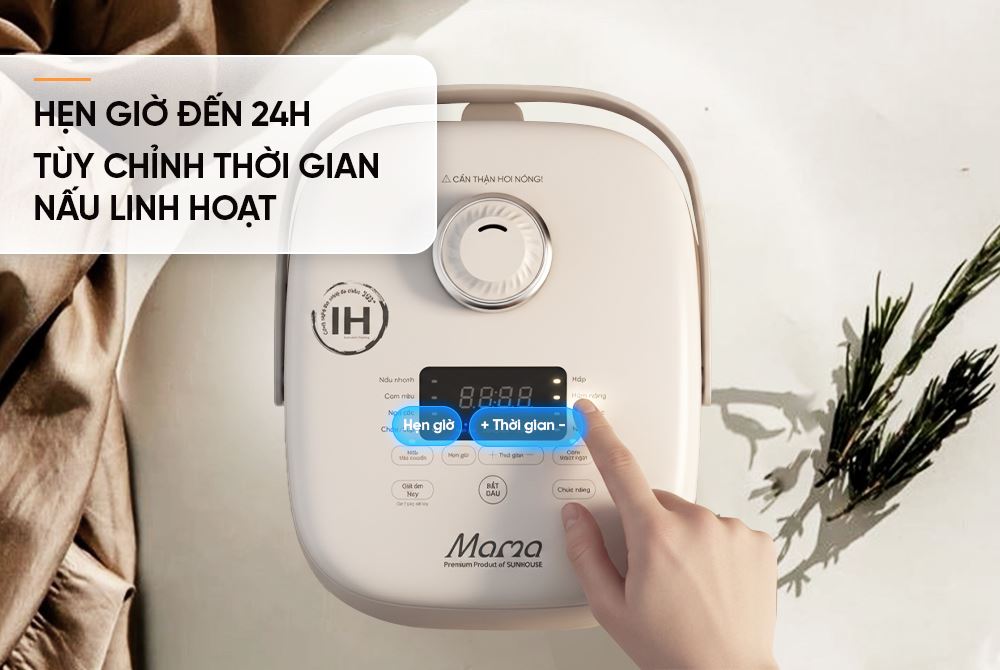 Nồi cơm điện cao tần Sunhouse Mama 1.8 lít SHD8957 - Tiện ích