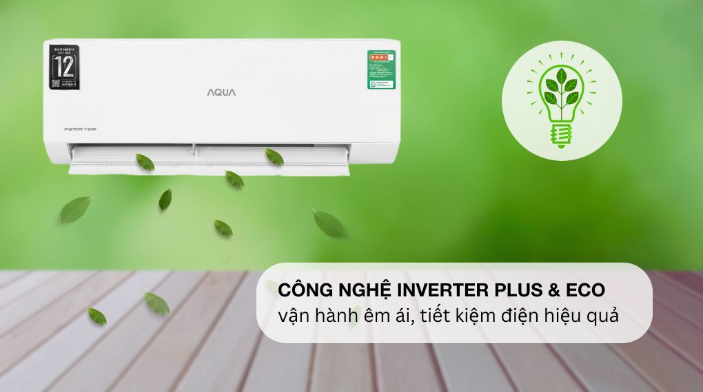 Máy lạnh AQUA Inverter 1 HP AQA-RV10QA3 - Công nghệ tiết kiệm điện