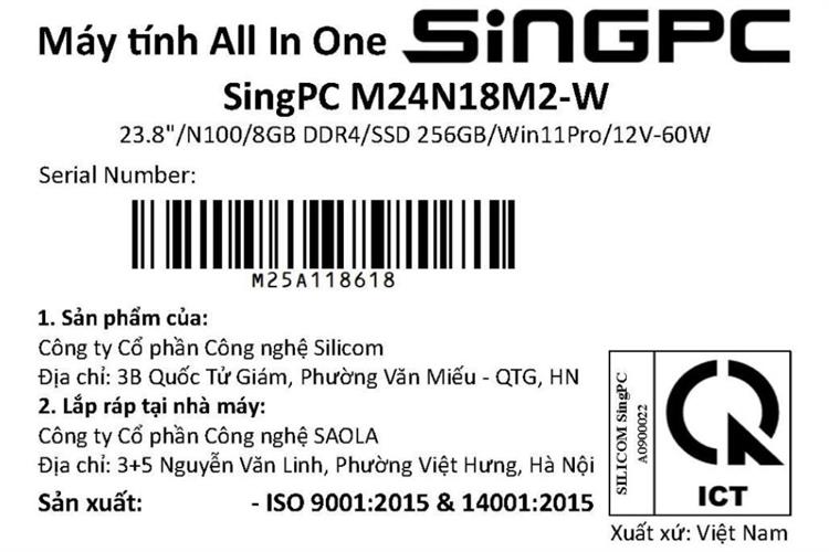 SingPC AIO M24N18M2-W N100 23.8 inch — ảnh 10