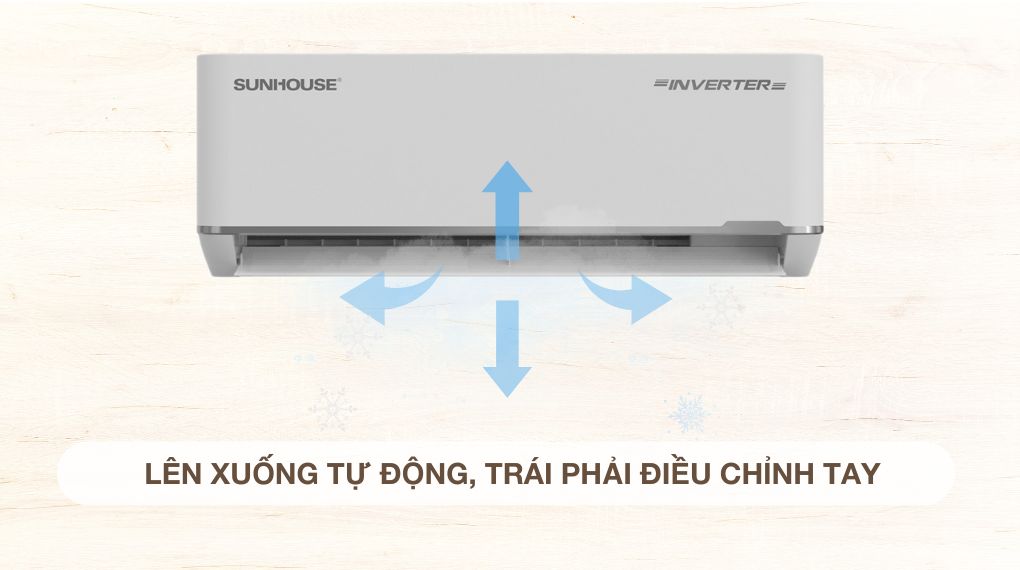 Máy lạnh Sunhouse Inverter 1 HP SHR-AW09IC650 - Cơ chế thổi gió