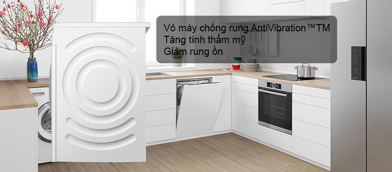 Giảm rung và tiếng ồn với vỏ máy chống rung AntiVibration™TM