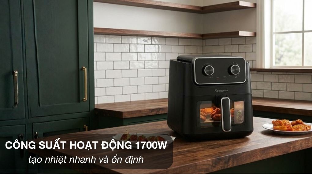 Công suất - Nồi chiên không dầu Kangaroo 6.5 lít KGAF65M1G