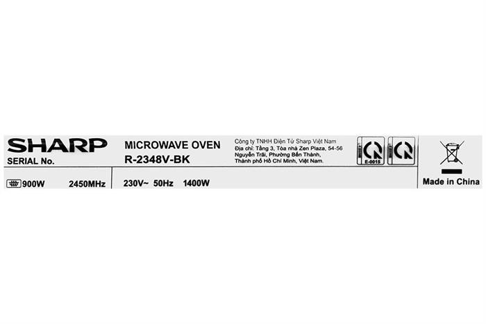 Lò vi sóng Sharp R-2348V-BK Mẫu — ảnh 10