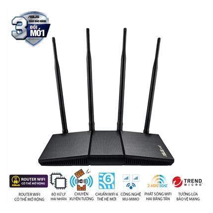 Router Wifi 6 băng tần kép Asus RT-AX1800HP — ảnh 4