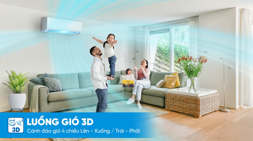 Máy lạnh Daikin Inverter 1 HP ATKF25ZVMV - Cơ chế thổi gió