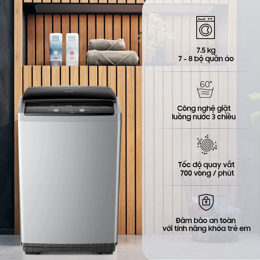 7.5 Kg ES-Y75HV-S — ảnh 9