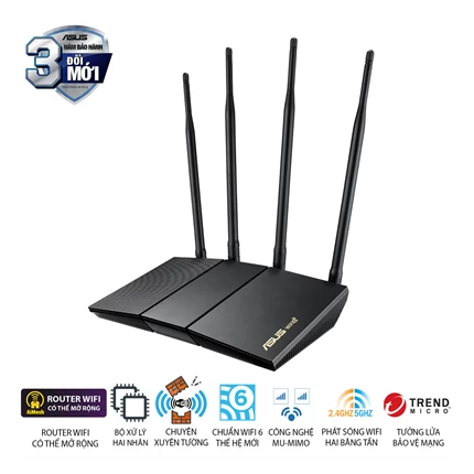 Router Wifi 6 băng tần kép Asus RT-AX1800HP — ảnh 2