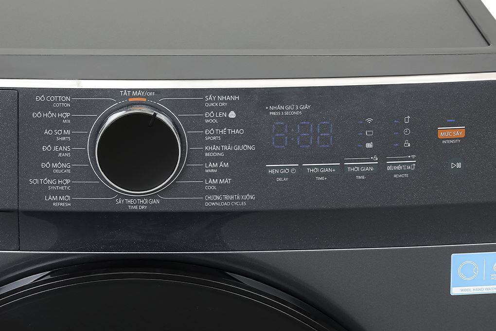 Bảng điều khiển - Máy sấy bơm nhiệt Toshiba 8 kg TD-T21B90HWV(MG)