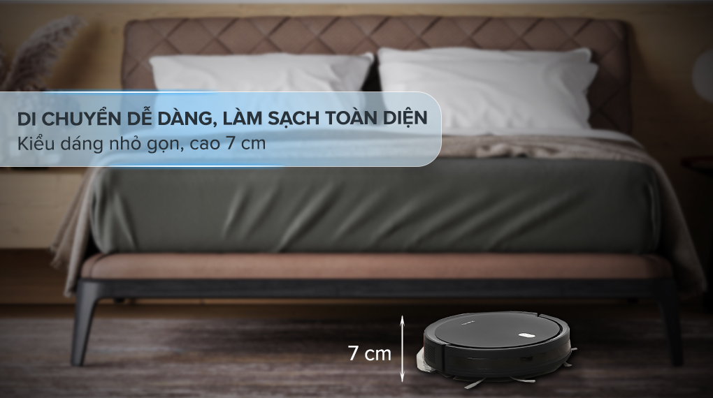 Robot hút bụi lau nhà Xiaomi E5 -Di chuyển dễ dàng
