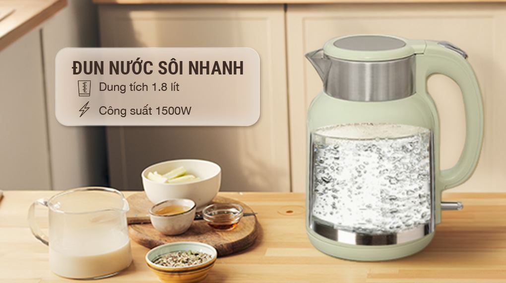 Bình đun siêu tốc AVA 1.8 lít KD34 - Dung tích