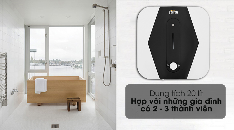 Dung tích - Bình nước nóng gián tiếp Ferroli MIDO 20L SQ