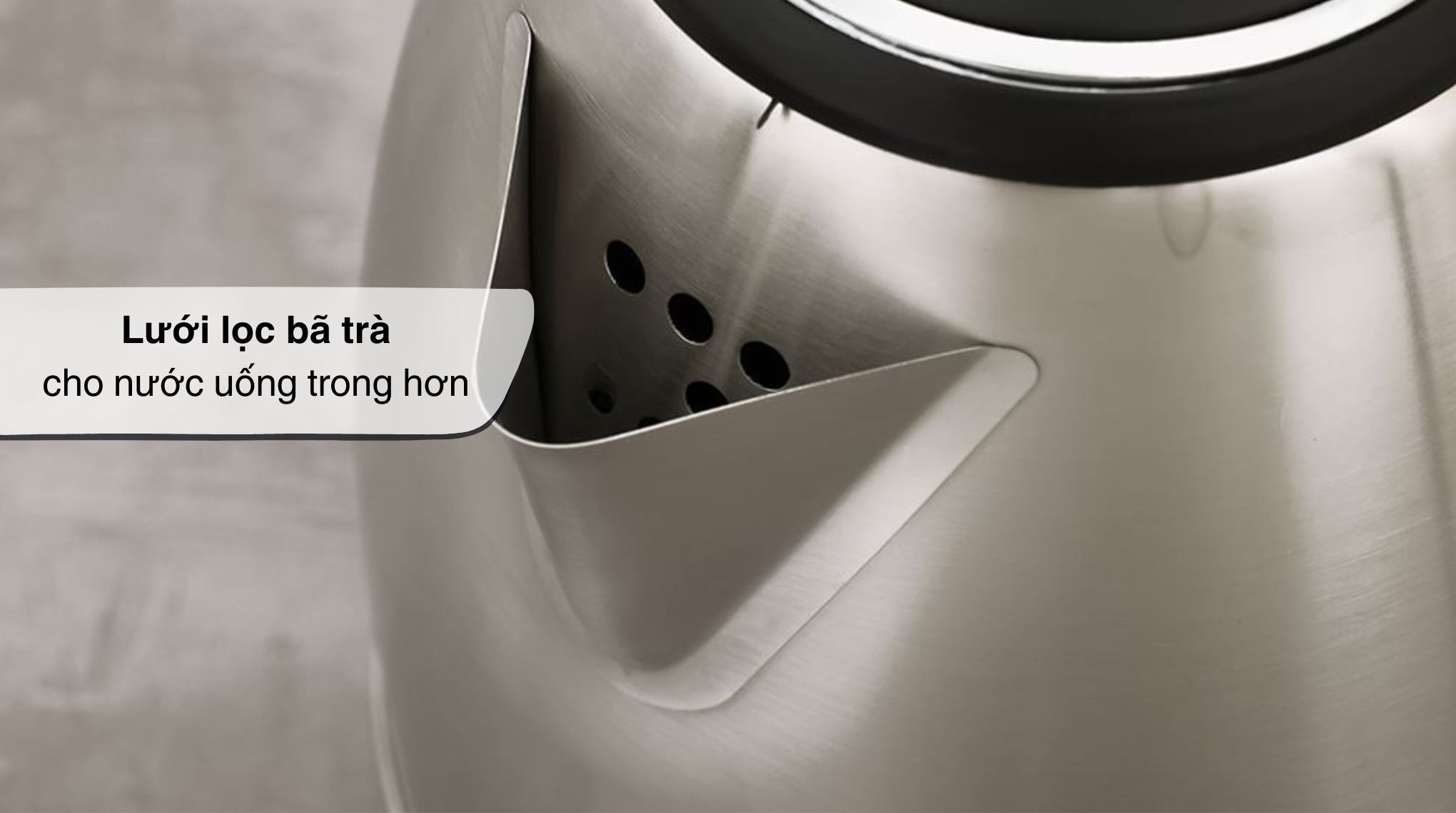 Bình đun siêu tốc Rapido 1.8 lít RK-1815-3 - Lưới lọc