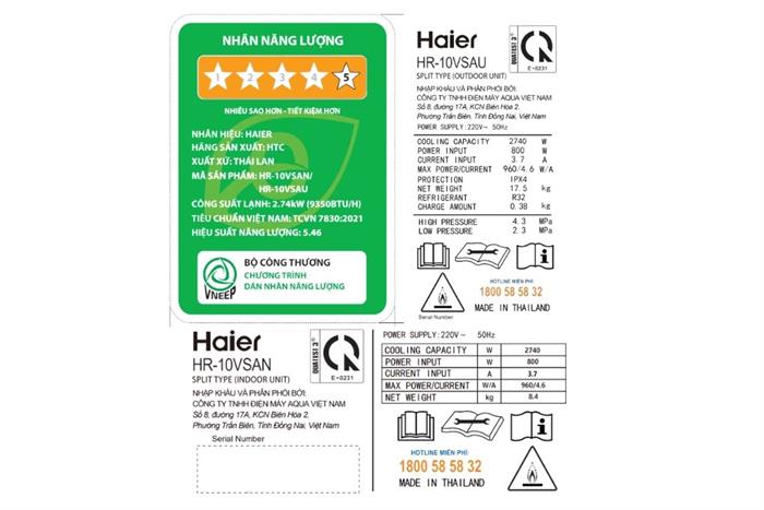 Haier Inverter 1 HP HR-10VSA Mẫu — ảnh 7