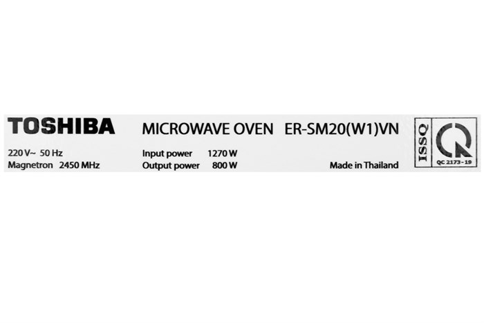 Lò vi sóng Toshiba ER-SM20(W1)VN — ảnh 10