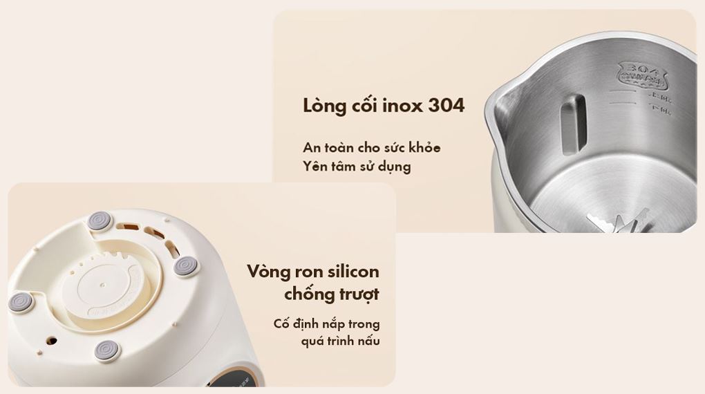 Chất liệu - Máy làm sữa hạt đa năng Bear SMM-4H06S