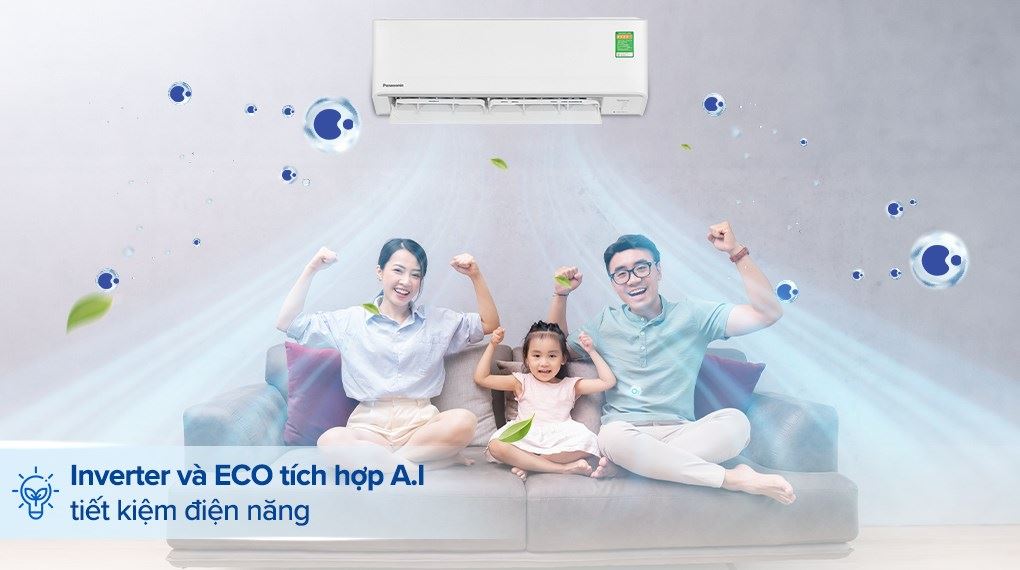 Máy lạnh Panasonic Inverter 1.5 HP CU/CS-PU12AKH-8 - Công nghệ tiết kiệm điện